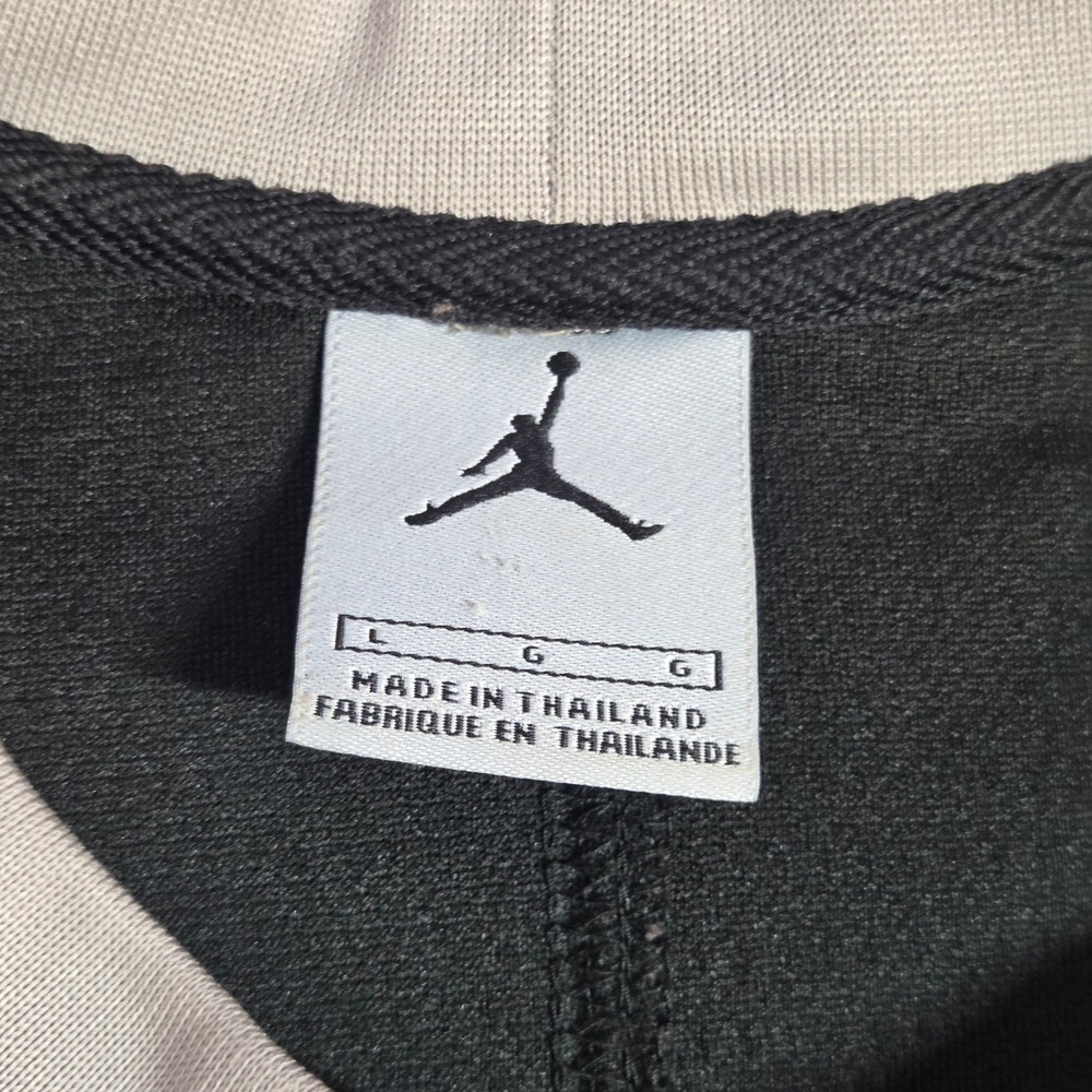 Jordan Mens Long Sleeve Mesh Shooting Shirt Black Grey Jumpman Large RN56323 - Picture 3 of 7